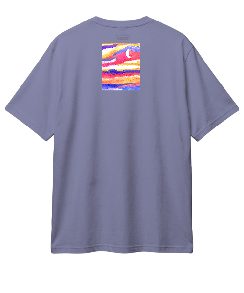 Oversized Cotton Unisex T-shirt - Neon Sky